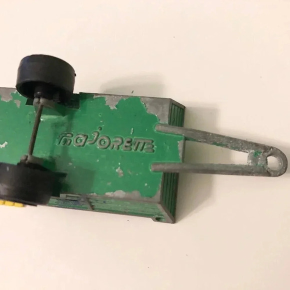 Vintage Lot of 2 Majorette Single Axle Trailers Green and Red Diecast  Toys - Picture 14 of 14